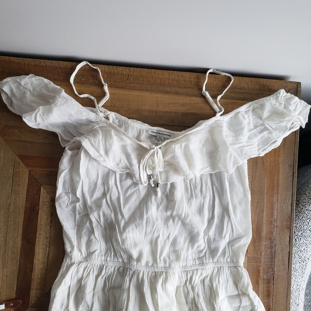 LEAVING SOON ๐ ๐๐ American Eagle White Sun Dress Cinch-waist Size M - Picture 8 of 8